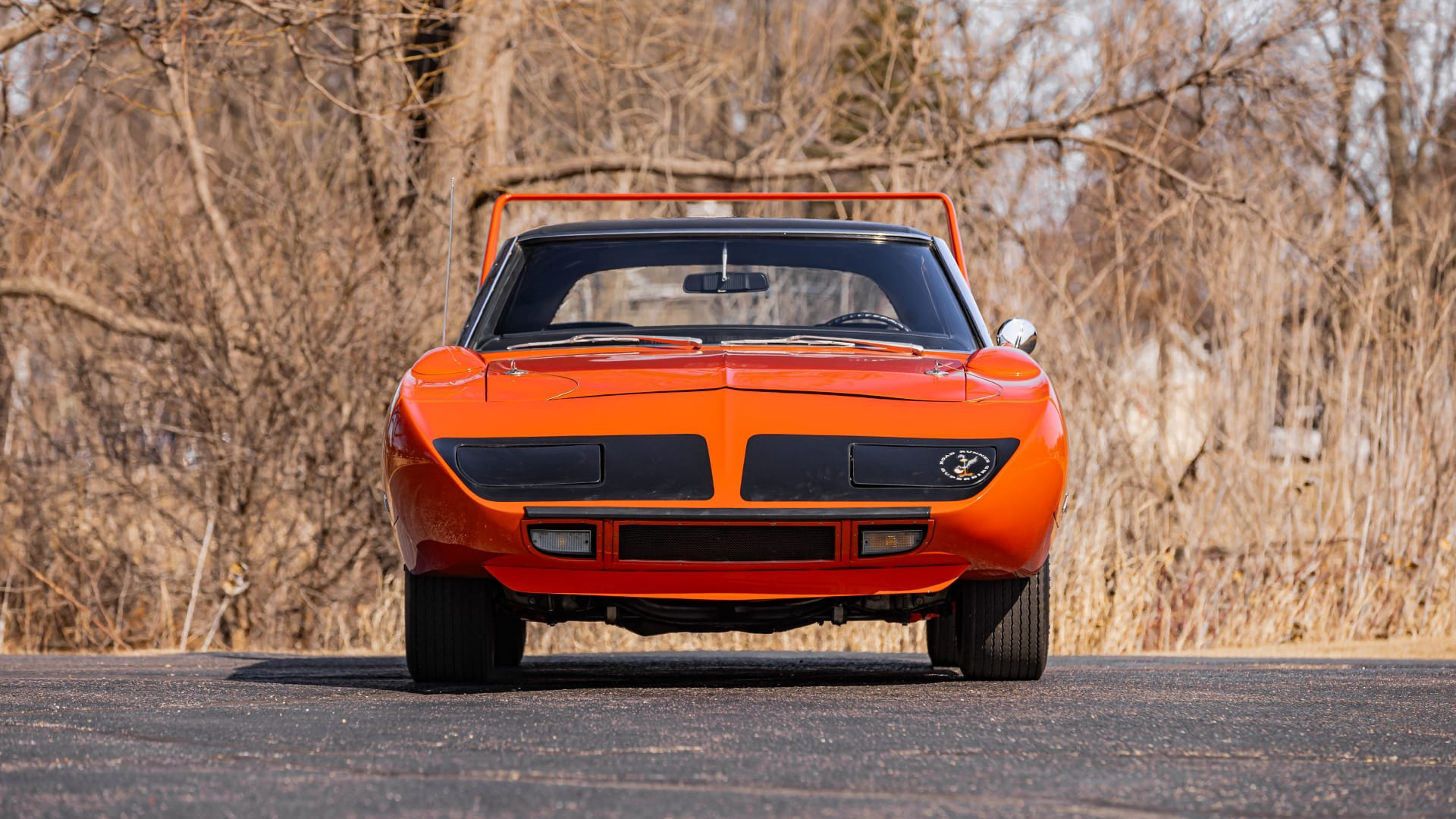 Plymouth Roadrunner Superbird, orange, mecum auction