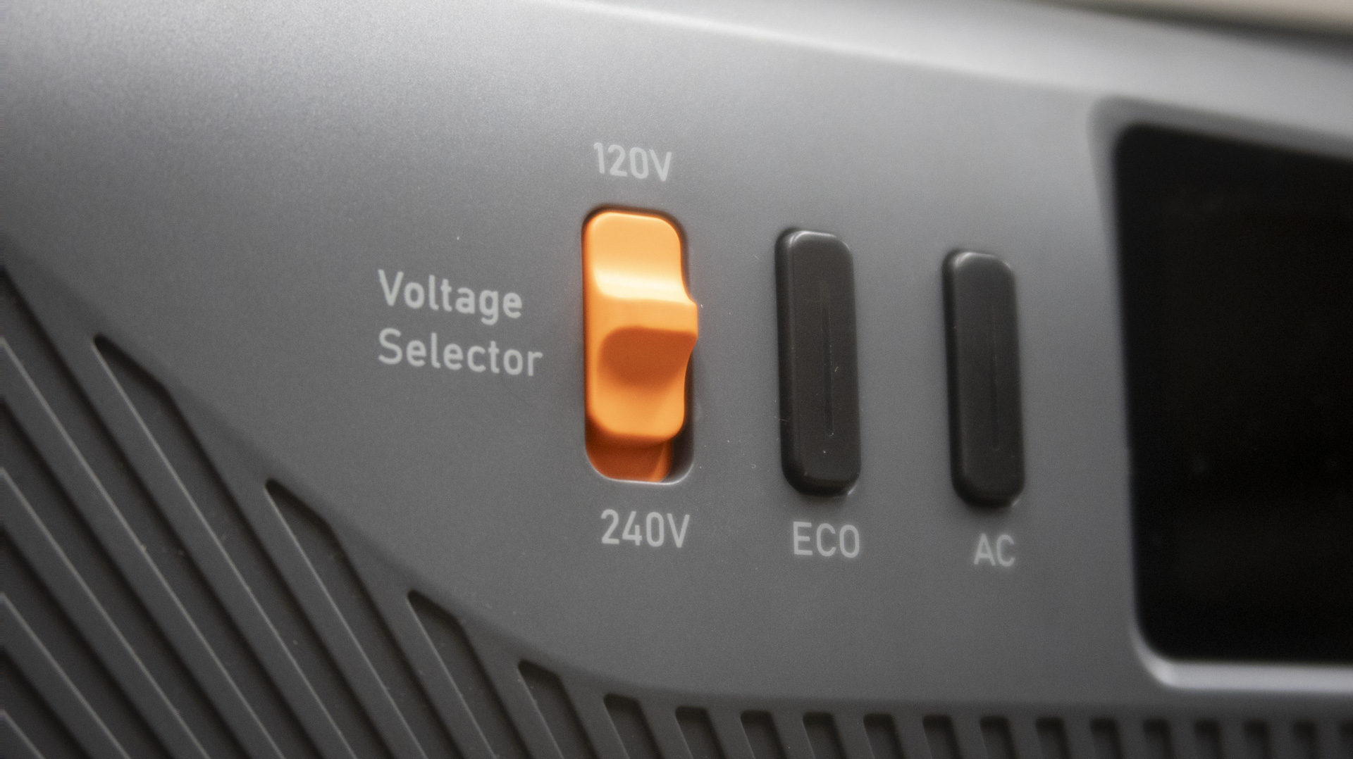 Bluetti Apex 300 controls and interface.