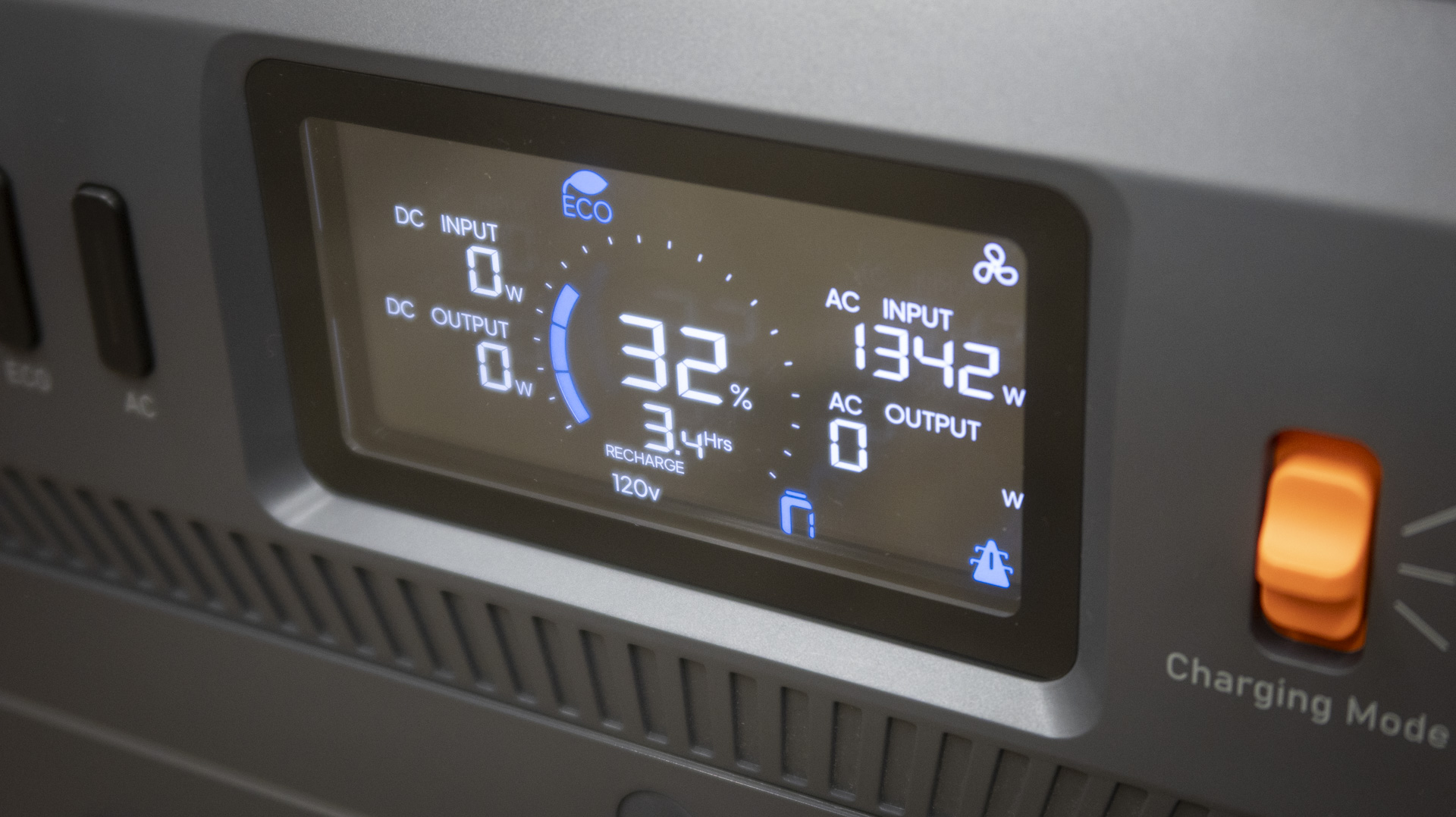 Bluetti Apex 300 controls and interface.