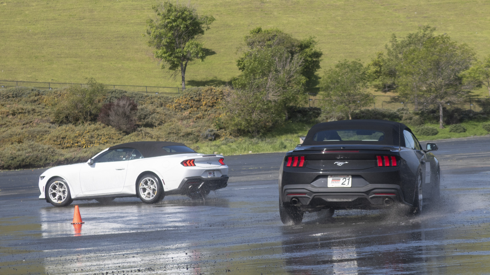 bfg-phenom-e-img_8240 Ford Mustang EcoBoost on a skid pad, from the rear.