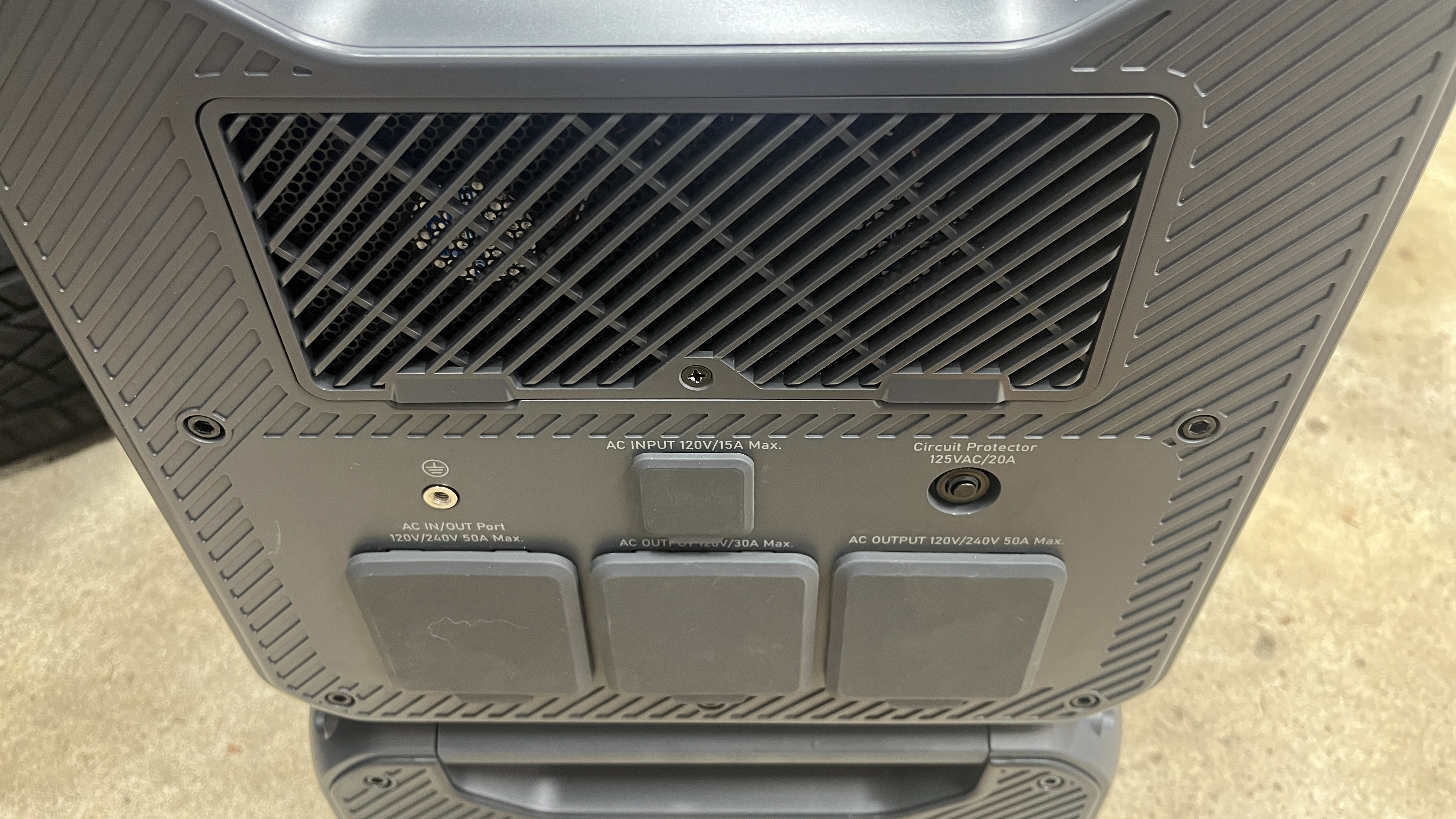 Bluetti Apex 300 portable power station NEMA TT-30R and 14-50R outputs.