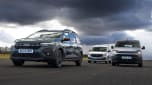 Dacia Jogger vs Toyota Proace City Verso vs Ford Tourneo Connect - group tracking shot