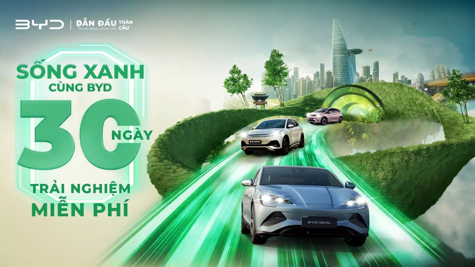 Khách hàng còn được trải nghiệm miễn phí các dòng xe điện BYD Dolphin, Atto 3 và Seal.