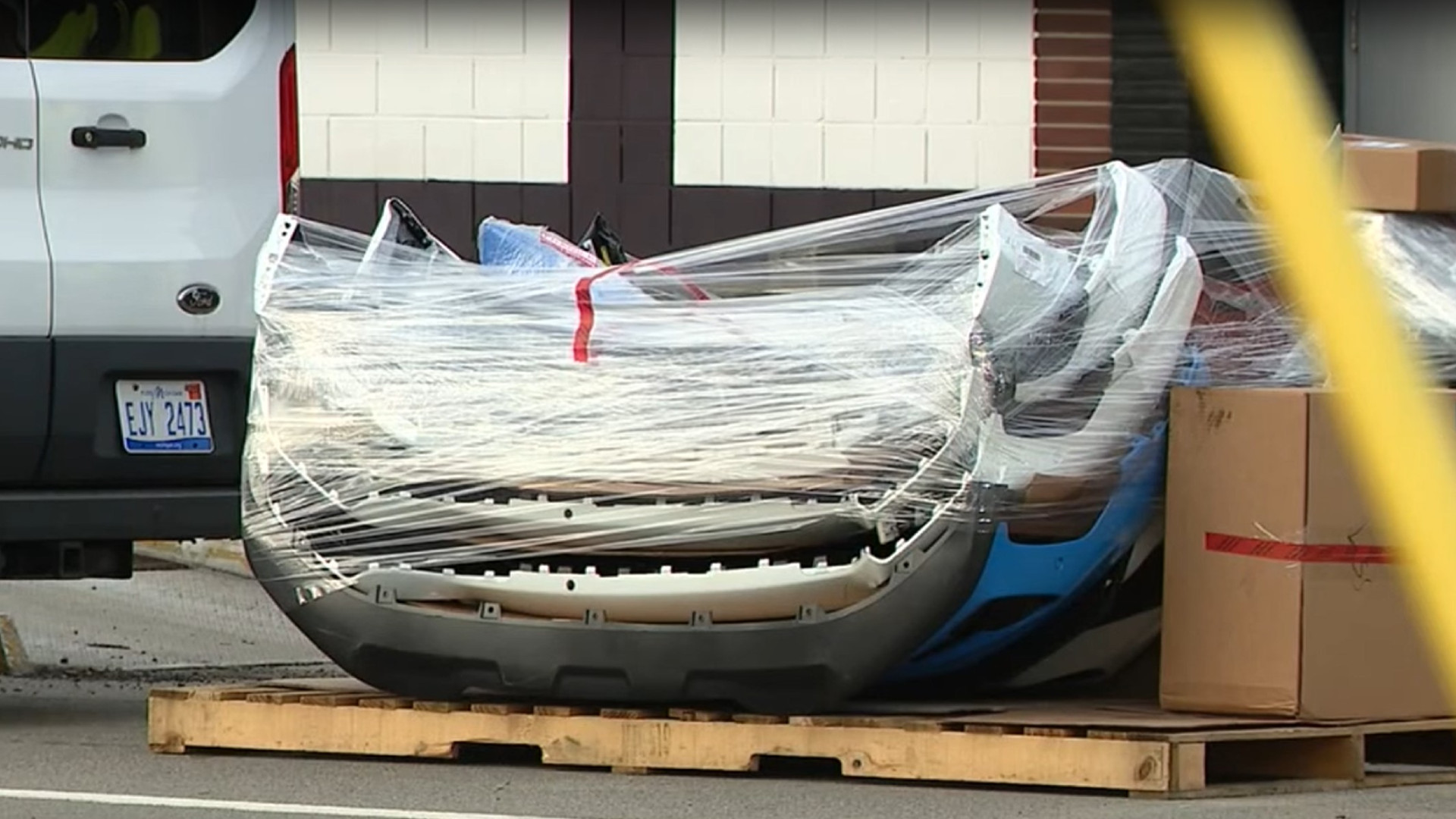 resized-hero-1 Brand-new car parts allegedly stolen from a Ford plant near Detroit.