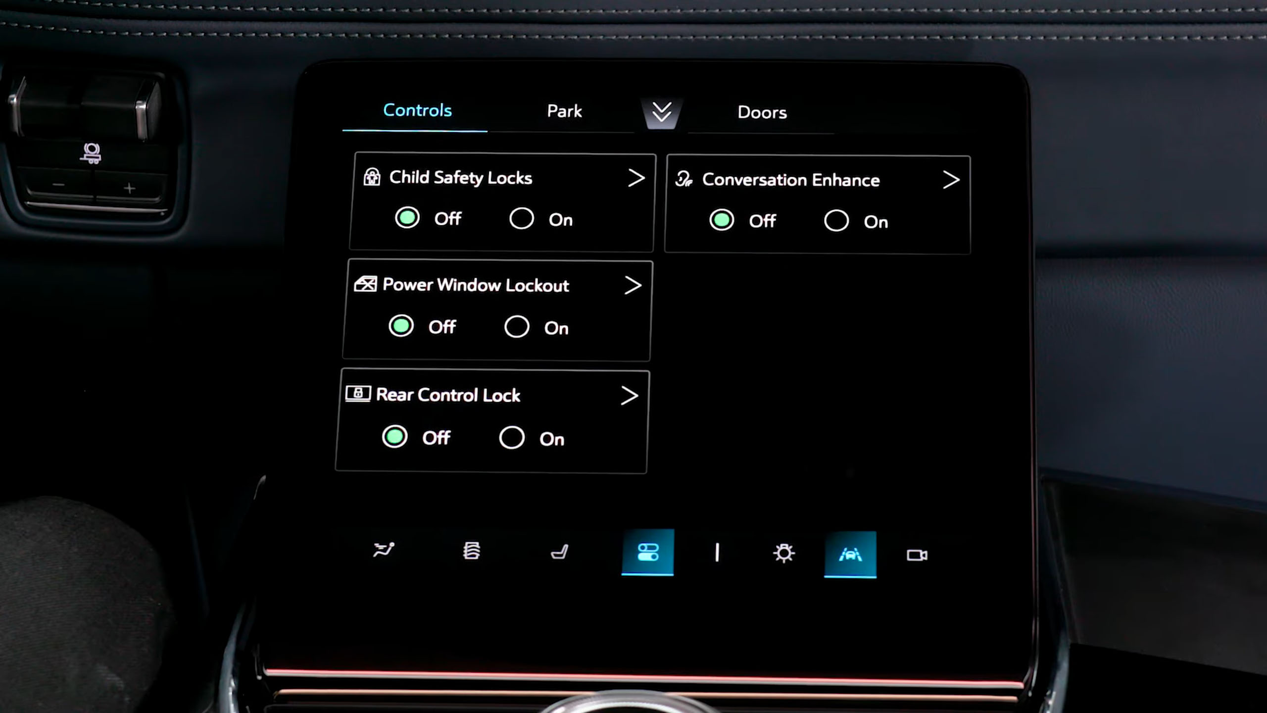 screenshot-2025-05-27-131420-copy Close-up on Conversation Enhancement option in Cadillac Escalade IQ.