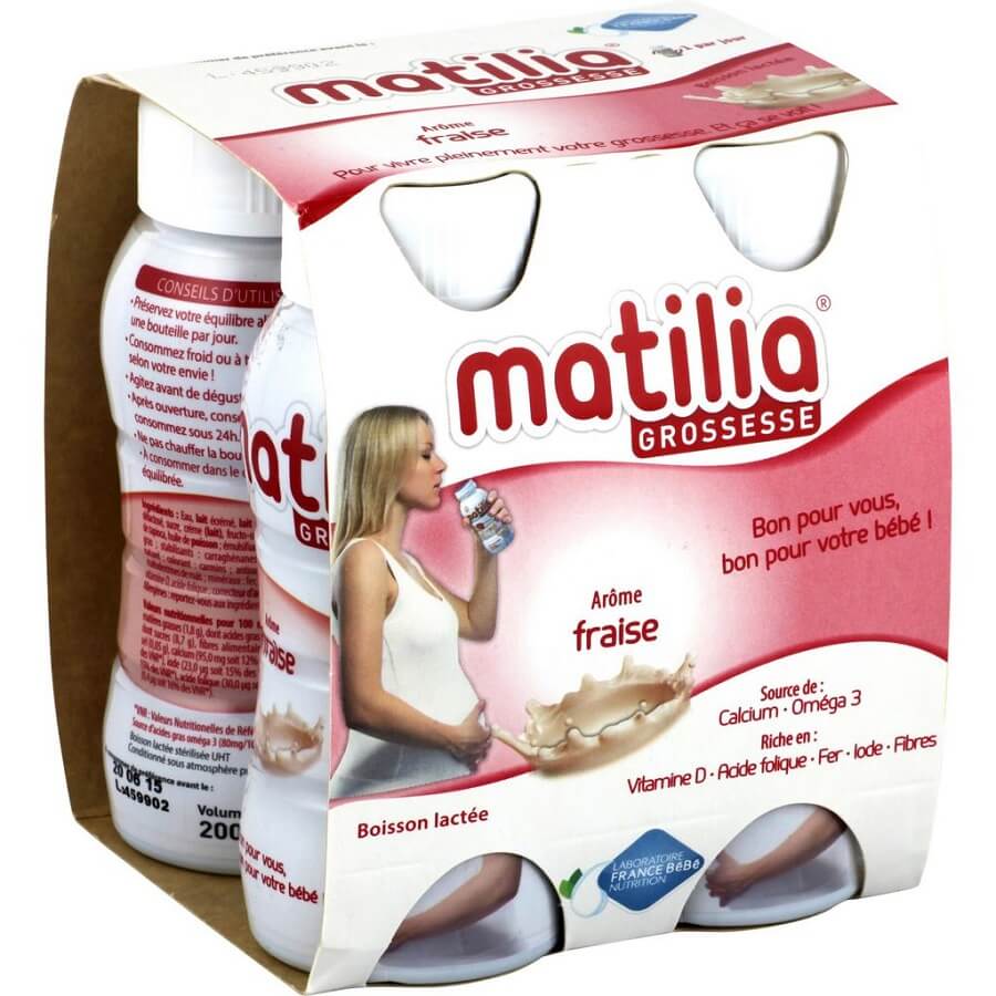 Sữa bầu Matilia của Pháp lốc 4 chai nhựa thơm ngon, giàu dưỡng chất