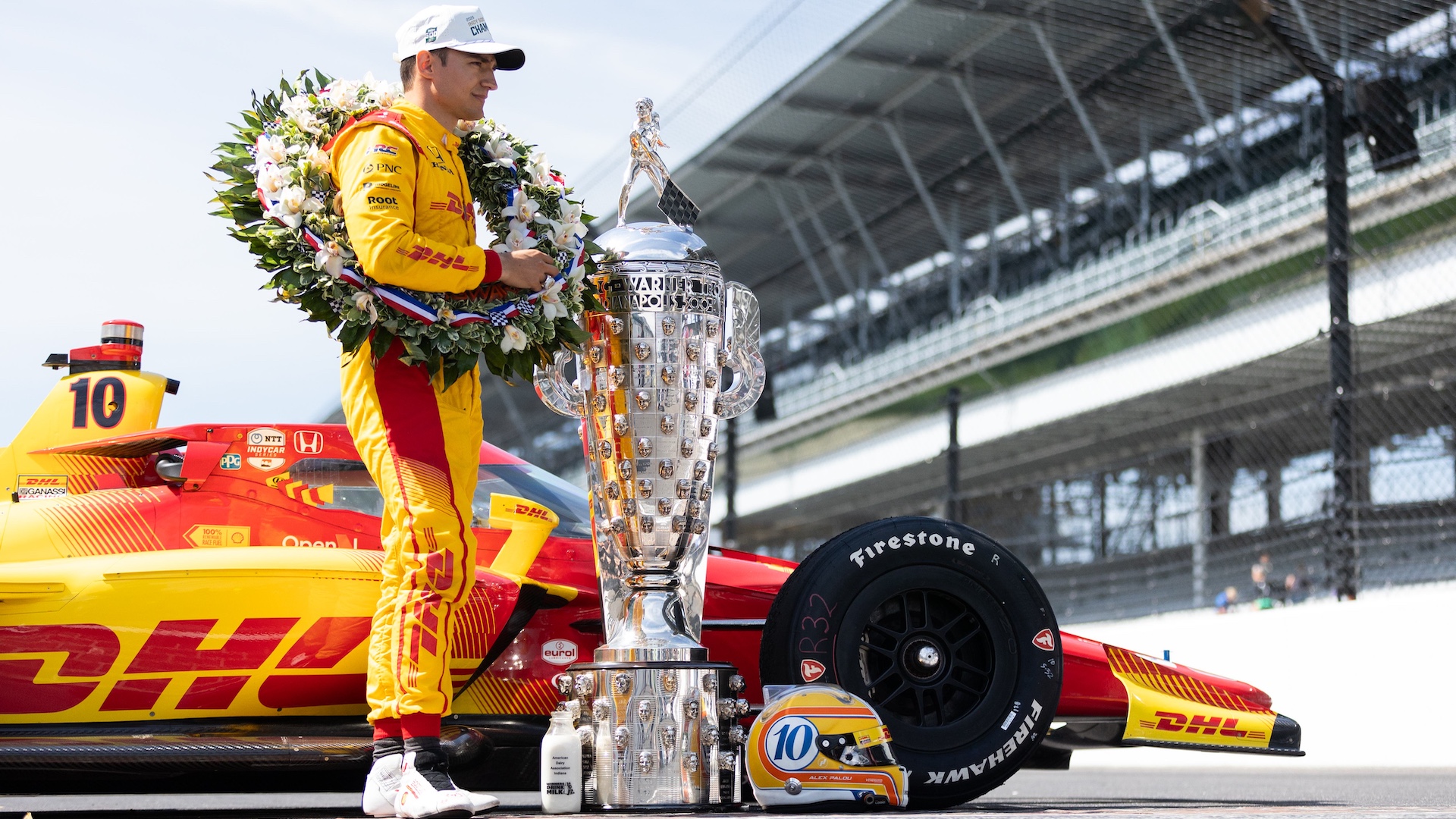 alex-palou-109th-running-of-the-indianapolis-500-day-after-photoshoot-by_-travis-hinkle_large-image-without-watermark_m133244 Indianapolis, IN - During the Indy 500 in Indianapolis, IN (Photo by Travis Hinkle | IMS Photo)