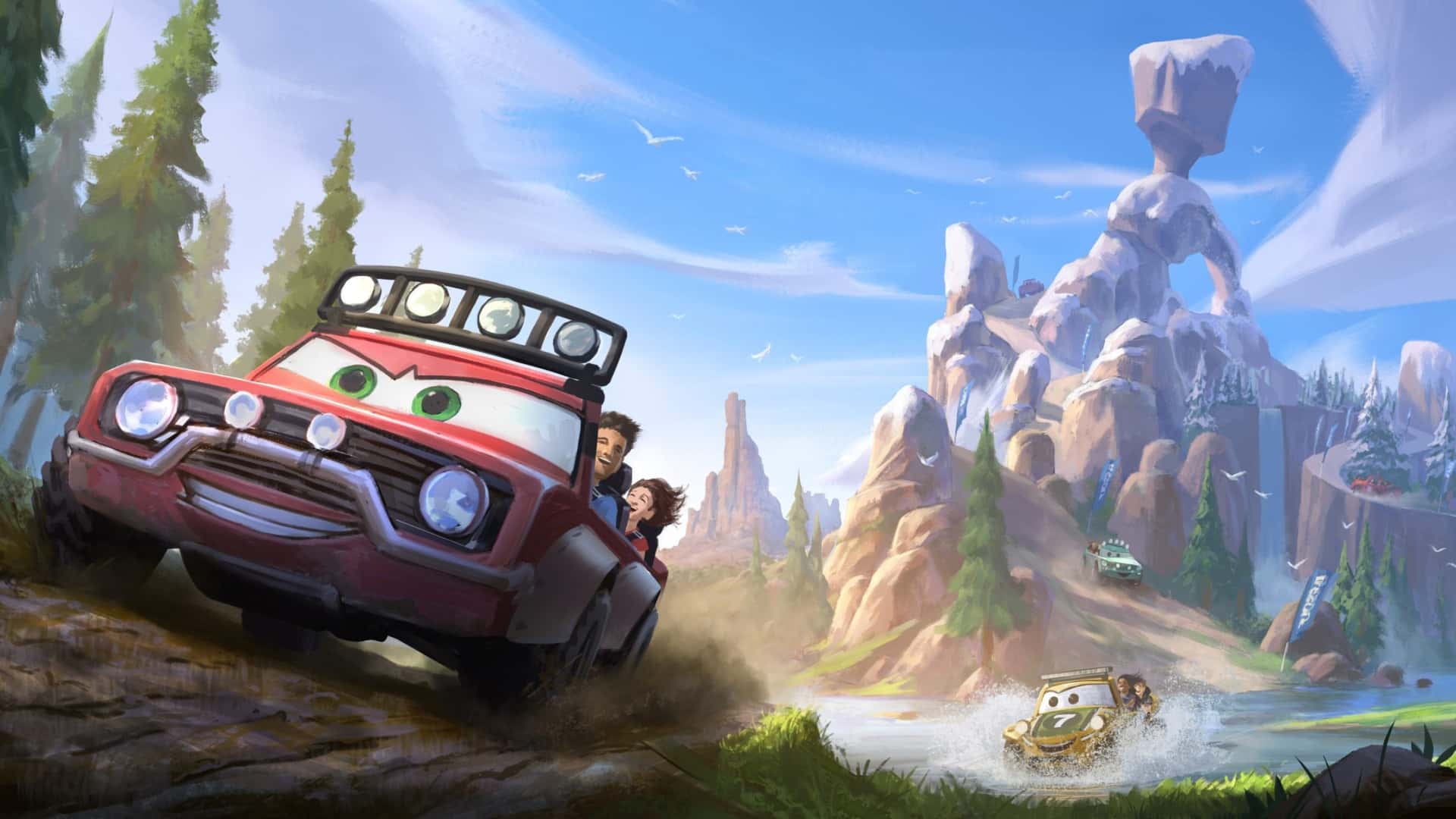disney-s-new-cars-ride-at-the-magic-kingdom Cars racing at Disney's Piston Peak