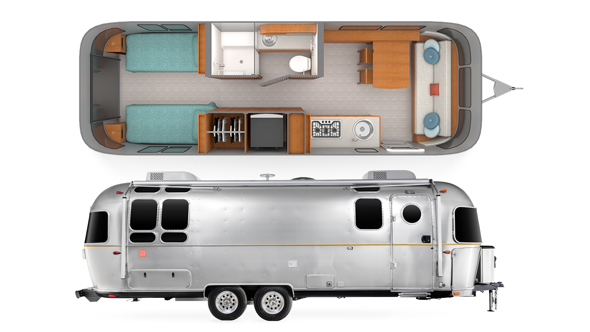 flw-airstream2 Airstream Frank Lloyd Wright layout and floor plan.