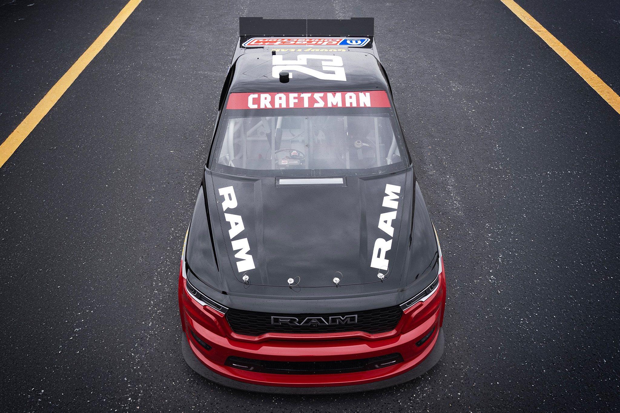 Ram 1500 NASCAR Concept sits on track.