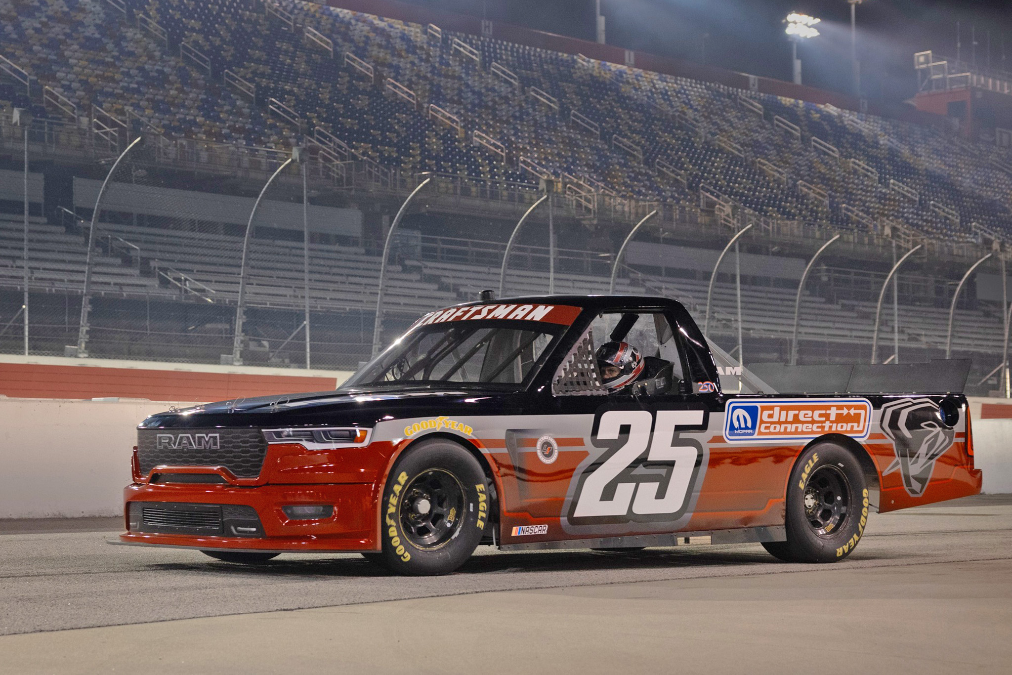 Ram 1500 NASCAR Concept sits on track.