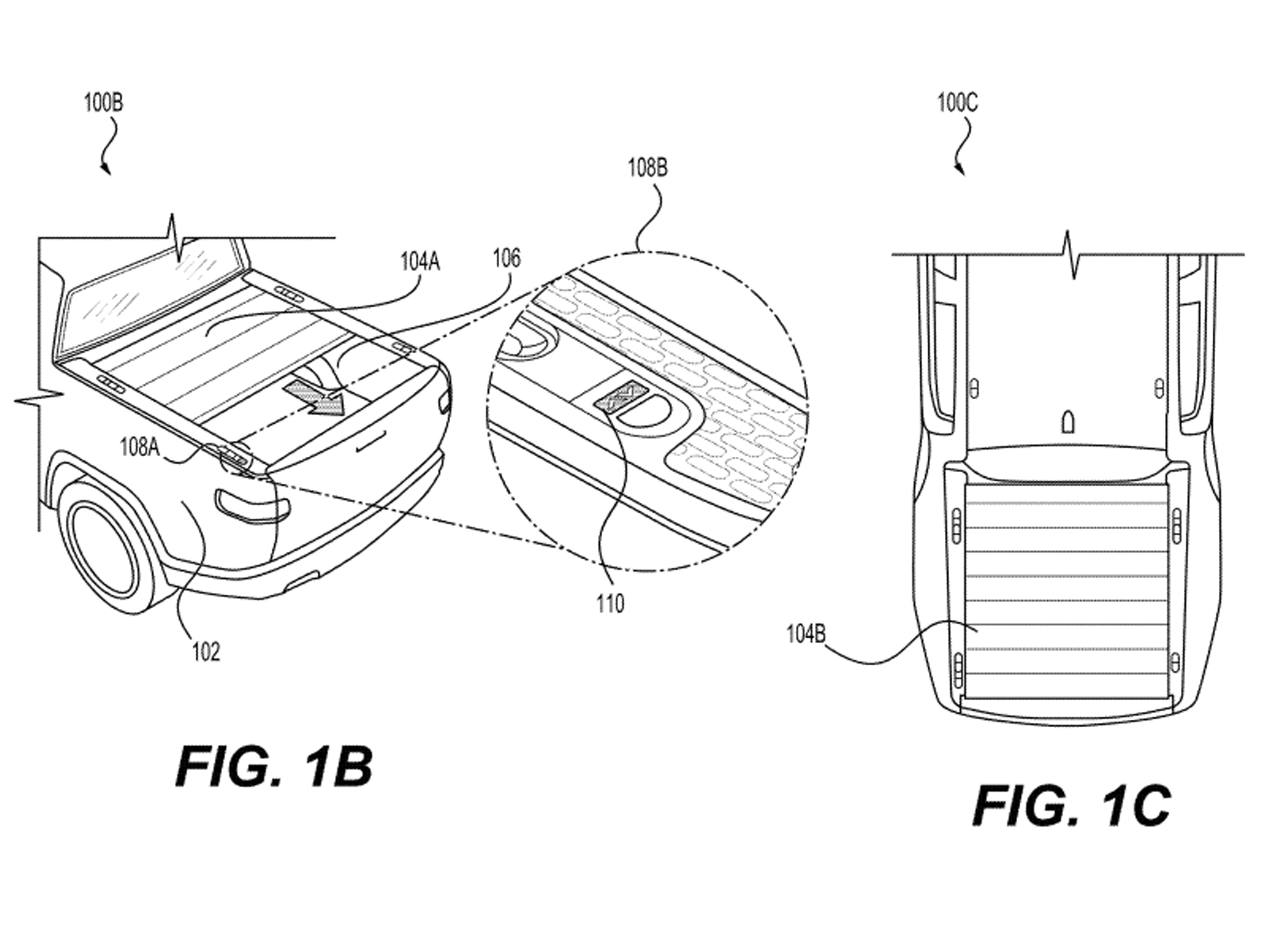 rt3 Rivian patent for a multi-function tonneau cover.