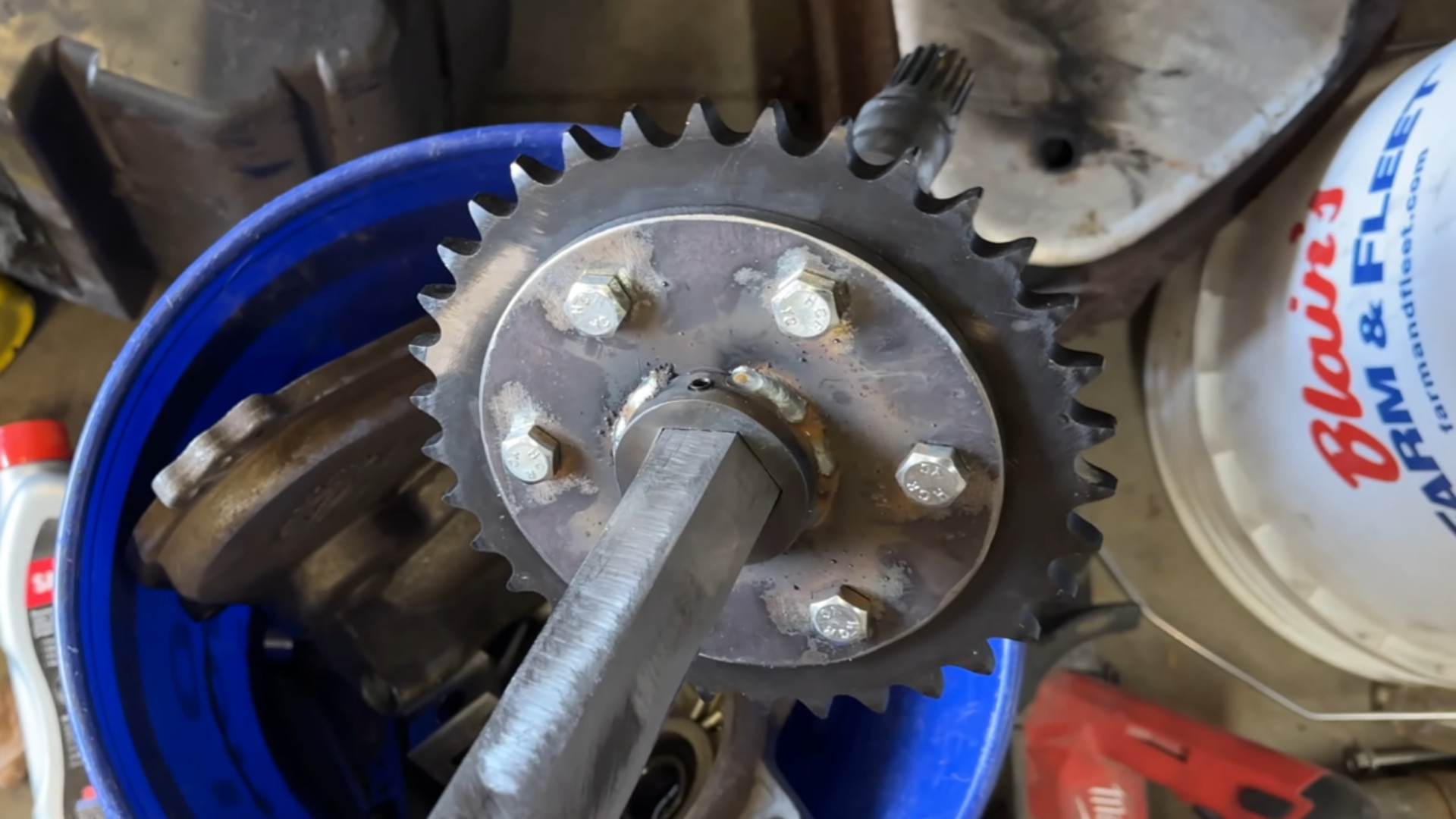 snowmowheeler-5_821b78 Custom Ski-Doo snowmobile new axle and sprocket.