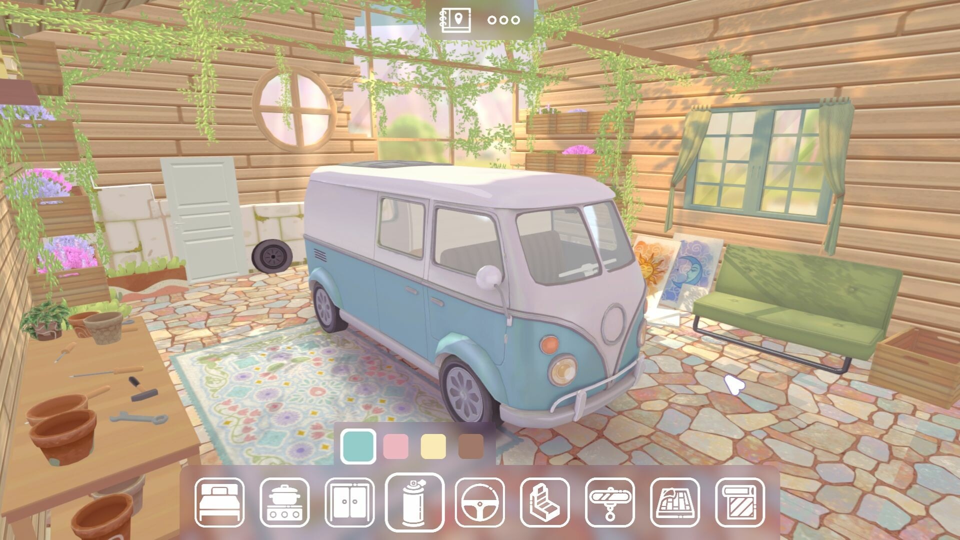 ss_28cfffa050926795848c8f7a4cb7d Screenshot of Camper Van: Make It Home showing van exterior customization.