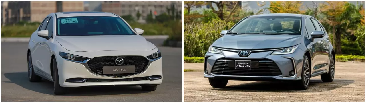 Sự phân hóa giữa xe lắp ráp và nhập khẩu trong cuộc đua doanh số sedan cỡ C tháng 5/2025.