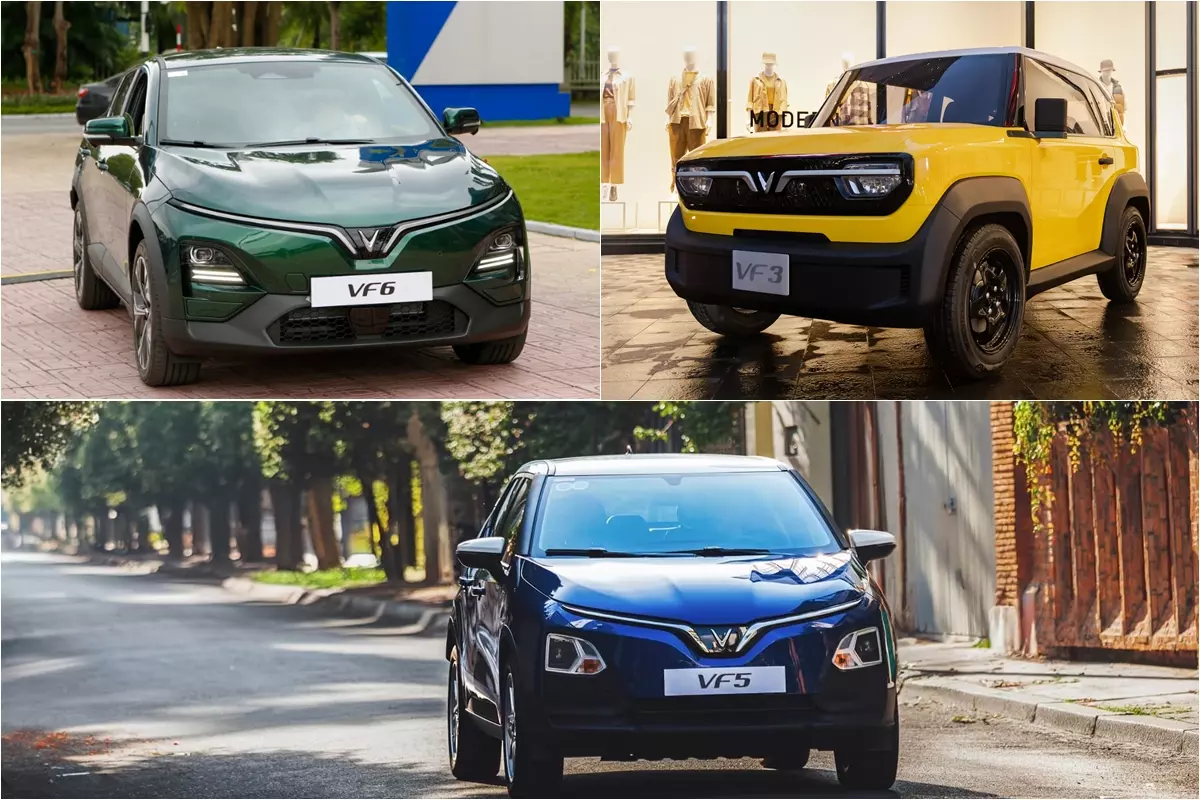 Xe điện của VinFast tiếp tục chiếm ưu thế khi có tới 3 mẫu xe cùng góp mặt 1